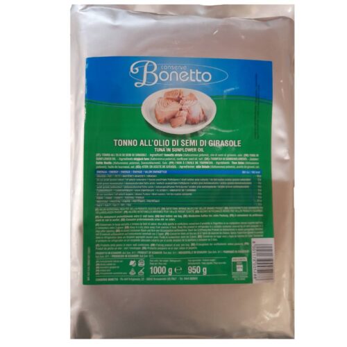 Bonetto Tonnikala Skipjack auringonkukkaöljyssä 1 kg (ME 1 kpl)