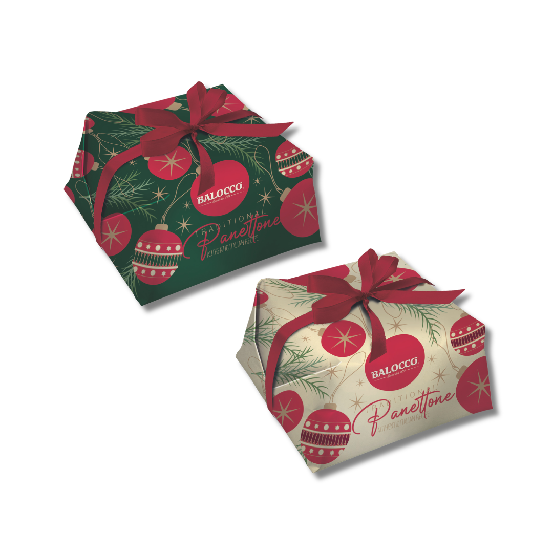 Balocco Klassinen panettone joulukääreessä 750g (ME 8 kpl/ltk)