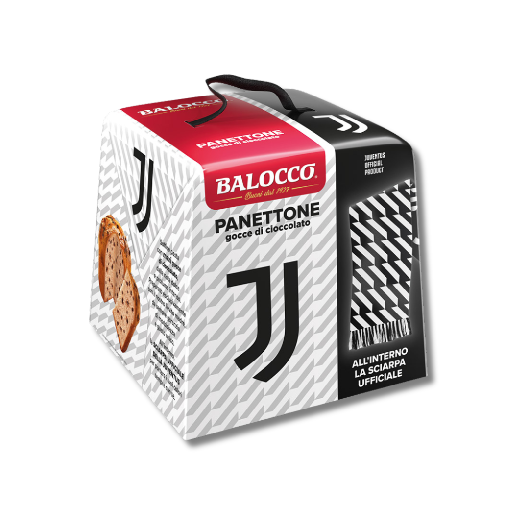 Balocco Suklaapanettone 500g ja Juventus fanihuivi (ME 12 kpl/ltk)