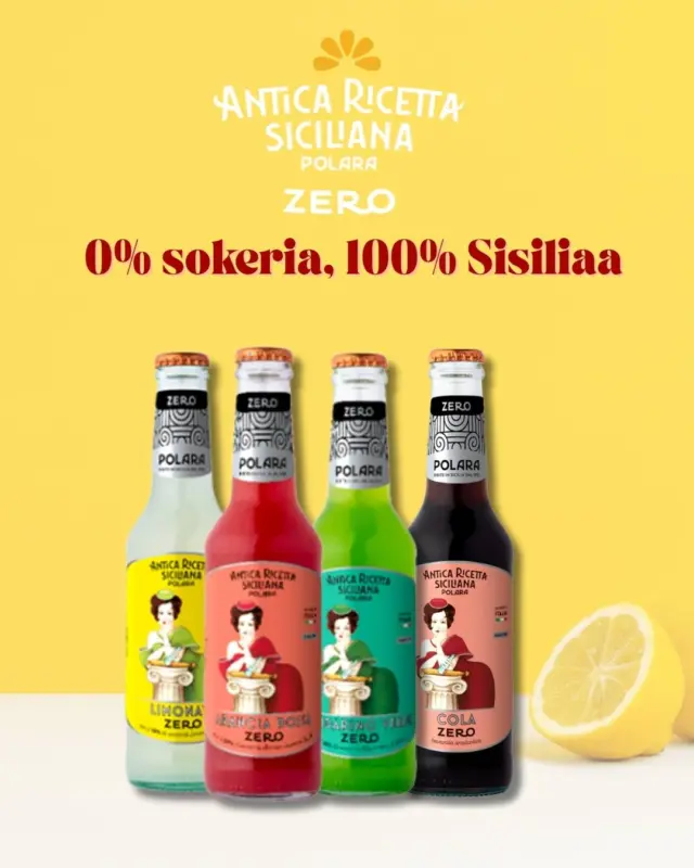 Kesäaikadirektiivin täytäntöönpano on suoritettu jälleen onnistuneesti! 🕒🌞

Kesäfiiliksen nostattamiseksi meillä on teille mehukkaita uutuuksia Sisiliasta: Polaran artesaanilimonadeja saa nyt myös ZERO-versioina. 🤩

Tarjolla on neljä vaihtoehtoa: Sitruuna,  Veriappelsiini, Vihreä mandariini ja Cola, joissa 0% sokeria, mutta 100% makua aidoista hedelmistä.

Muut Polaran kesäuutuudet valikoimassamme ovat raikas Cedrata (sukaattisitruuna) ja virkistävä Sitruuna-inkivääri sekä Veriappelsiini ja Vihreä Mandariini isommissa 0,95l pulloissa. Vakiovalikoimasta löytyvät edelleen herkulliset Sitruuna, Vihreä mandariini, Granaattiomena ja Appelsiini, jotka ovat saatavilla myös Kespron kautta. 🧡

Kohti kesää lisääntyneen valon voimalla! 😎

#monditaly #tastefeelenjoy #kesäaika #polara #zero #uutuus